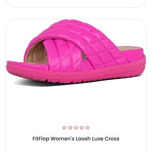 New Fitflop Limited Edition Loosh Luxe hot Pink valentines sandals